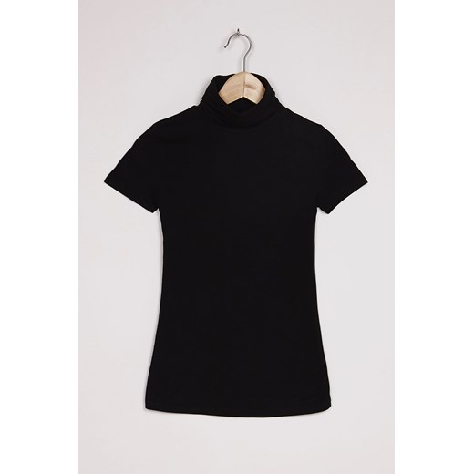 Short sleeve turtleneck terranova czarny T-shirty