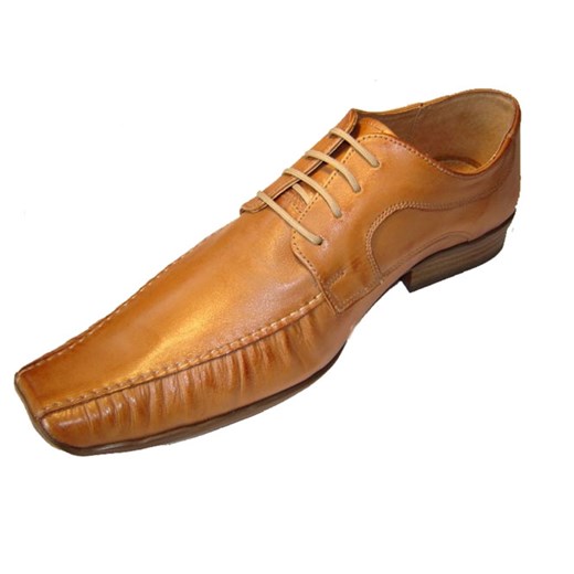 KENT 041M JASNY BRĄZ - Eleganckie, skórzane buty męskie - WYPRZEDAŻ sklep-obuwniczy-kent brazowy sznurowane