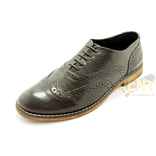 KENT 065N CIEMNY BRĄZ - Klasyka, buty klasyczne w pięknym wydaniu, skóra sklep-obuwniczy-kent szary naturalne