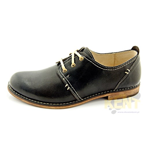 KENT 209N CIEMNY BRĄZ - Męskie wygodne klasyczne buty ze skóry sklep-obuwniczy-kent szary Półbuty skórzane męskie