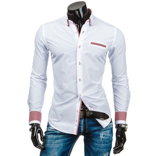 Koszula męska DSTREET biała (dx0843) dstreet bialy bawełna