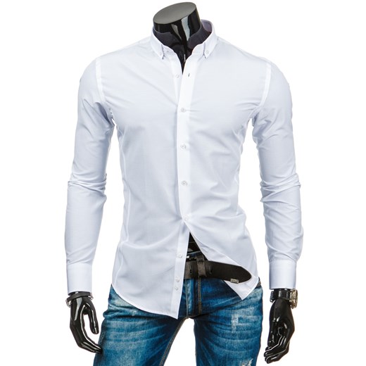 Koszula męska DSTREET biała (dx0844) dstreet bialy bawełna