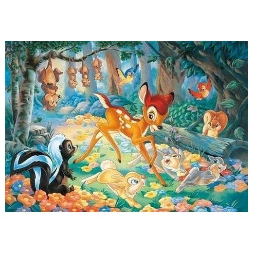 Lisciani, puzzle dwustronne Bambi + mazaki - Odzież dziecięca w promocji 3za2! empik zielony 