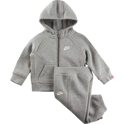 Dres Nike Sportswear Franchise Brushed Fleece Full-Zip Warm-Up Kids 678935-063 hurtowniasportowa-net szary bawełna