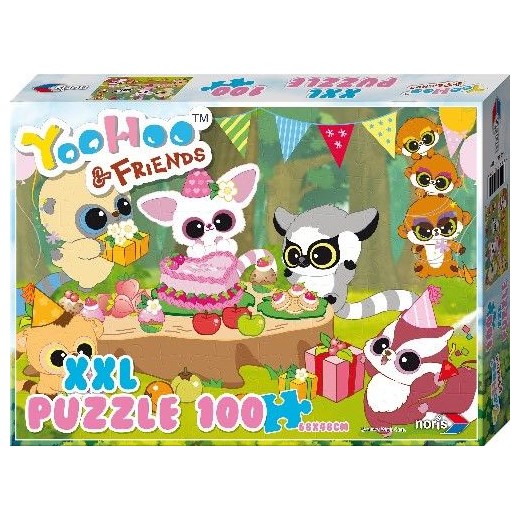 YooHoo, puzzle XXL Przyjęcie - Darmowa dostawa do salonów empik! smyk-com szary motyw z bajki