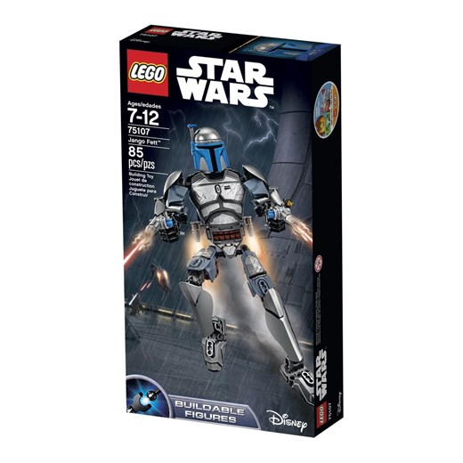 LEGO STAR WARS, figurka Jango Fett, 75107 - Darmowa dostawa do salonów empik! smyk-com szary
