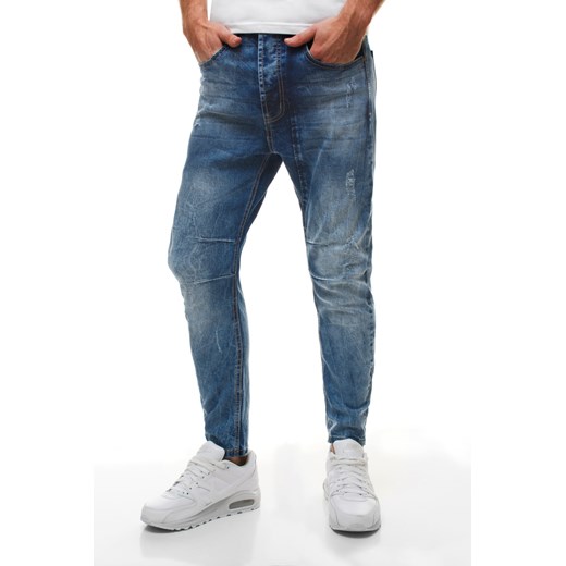 BRUNO LEONI 047 SPODNIE JEANSY MĘSKIE NIEBIESKIE ozonee-pl niebieski jeans