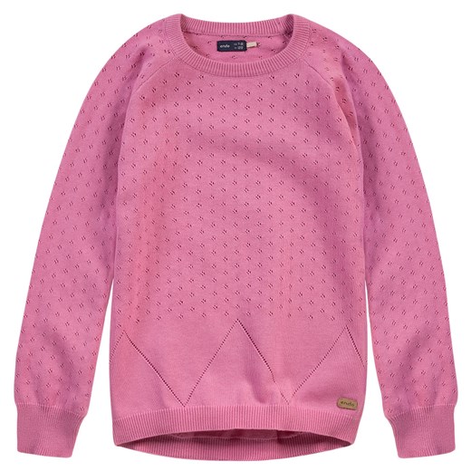 Sweter dla dziewczynki endo rozowy bawełna