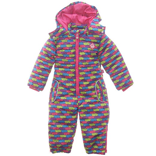 Ocieplany kombinezon zimowy GIRLS OUTDOOR BASICS r.80-104 pinkibaby-pl brazowy dzianina