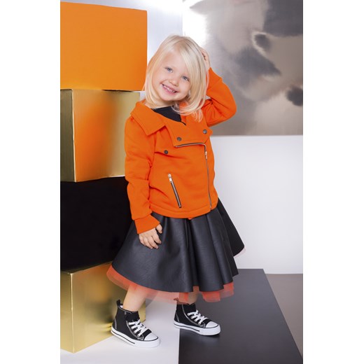 Ramoneska pomarańczowa kids-showroom-pl pomaranczowy modne