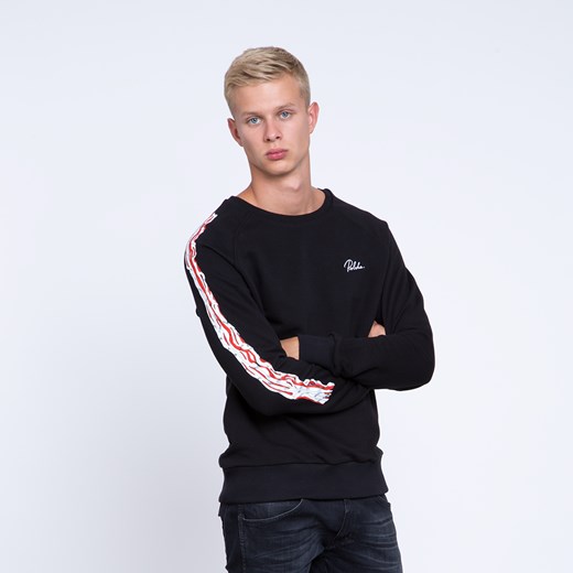 Polska. haft / Flaga.Lawa na rękawie - bluza reglan red-is-bad czarny abstrakcyjne wzory