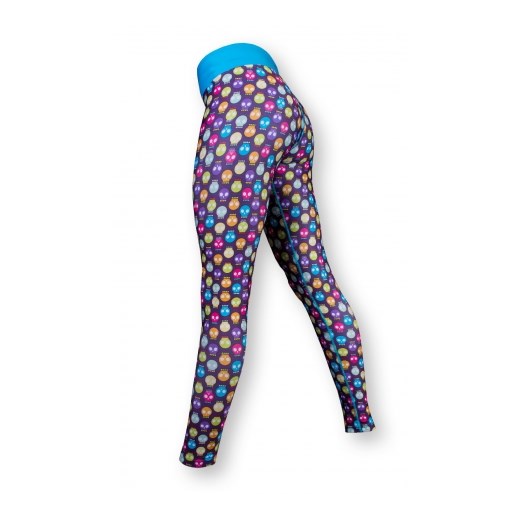 Legginsy Sugar Skull - Skulls qotee-com fioletowy dopasowane