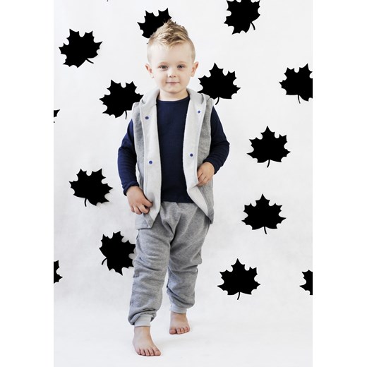 Komplet Anima Wolf kamizelka z kapturem+spodenki kids-showroom-pl czarny dresy