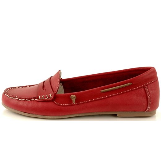 Mokasyny Filipe Shoes 8192 sa Vermelho 2051-067 zebra-buty-pl czerwony jesień