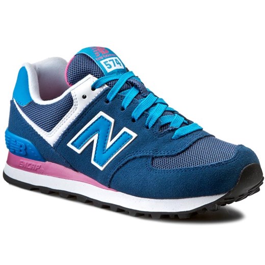 Sneakersy NEW BALANCE - WL574MOY Niebieski eobuwie-pl niebieski Buty sportowe casual