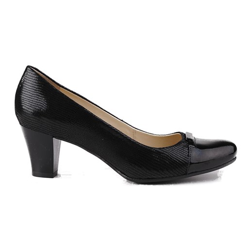 0213P-123 Marco Shoes półbuty czarne - skóra łuska milandi-pl czarny elegancki