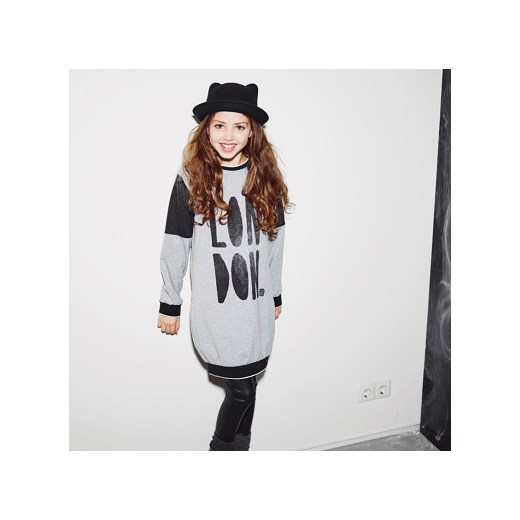 gsus Sweatdress Szary brandkids  dzianina