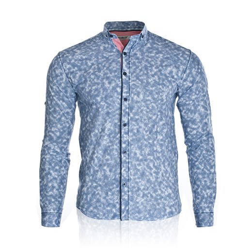 Koszula w drobny niebieski wzór factoryprice niebieski abstrakcyjne wzory