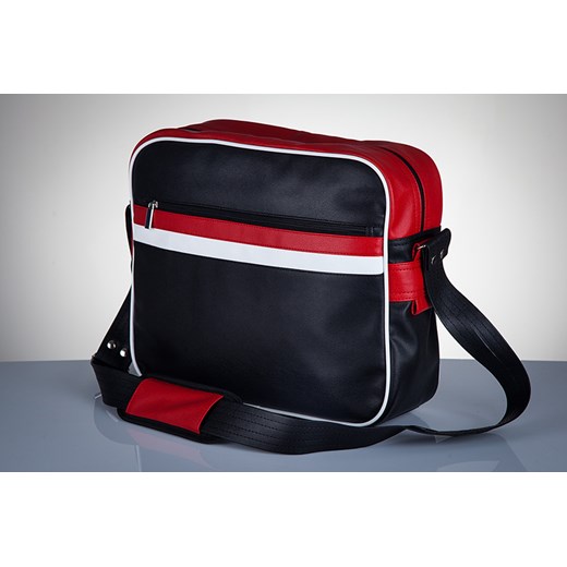 SOLIER MS01 czarno - czerwona stylowa torba męska na ramię skorzana-com czarny na laptopa