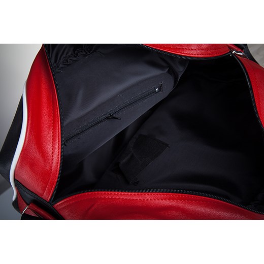 SOLIER MS01 czarno - czerwona stylowa torba męska na ramię skorzana-com czerwony z kieszeniami