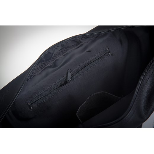 SOLIER MS02 czarno - biała stylowa torba męska na ramię skorzana-com szary z kieszeniami