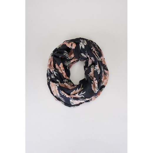 Floral snood scarf terranova czarny 