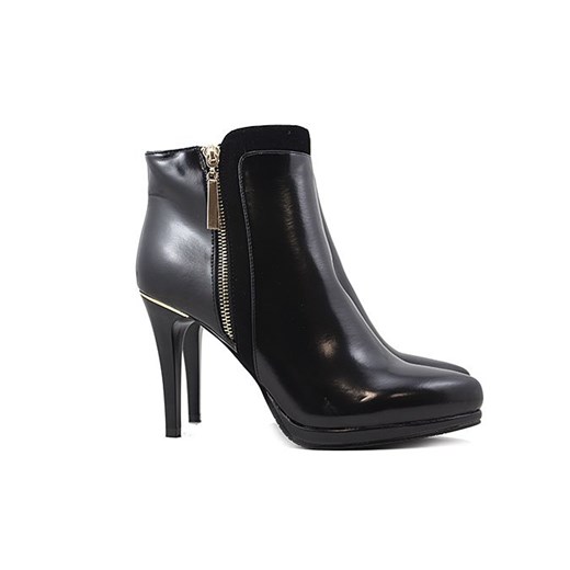 BUTY DAMSKIE BOTKI CZARNE SHOW IT SZPILKI sohobuty-pl czarny Botki