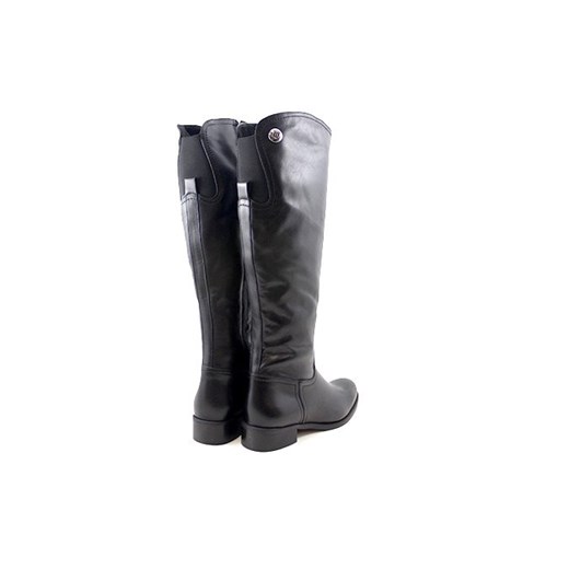 BUTY DAMSKIE KOZAKI CZARNE NESSI 37302 SKÓRA NATURALNA sohobuty-pl szary Kozaki damskie na obcasie