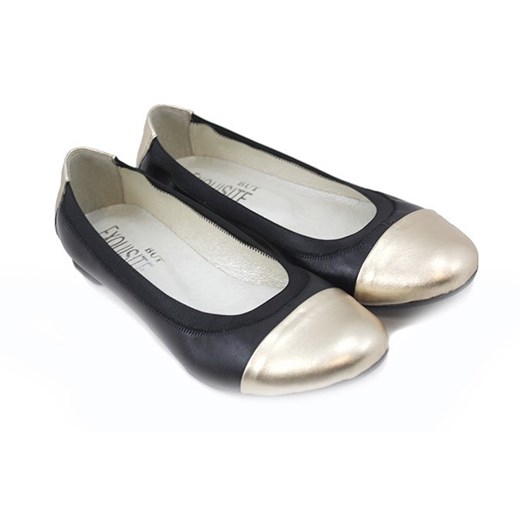 BUTY DAMSKIE BALERINY CZARNE EXQUISITE SKÓRA NATURALNA sohobuty-pl zielony płaska podeszwa