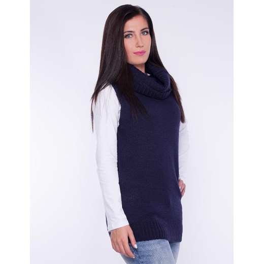 KOMIN golf ocieplany fioletowy sweter narzutka OVERSIZE factoryprice czarny casual