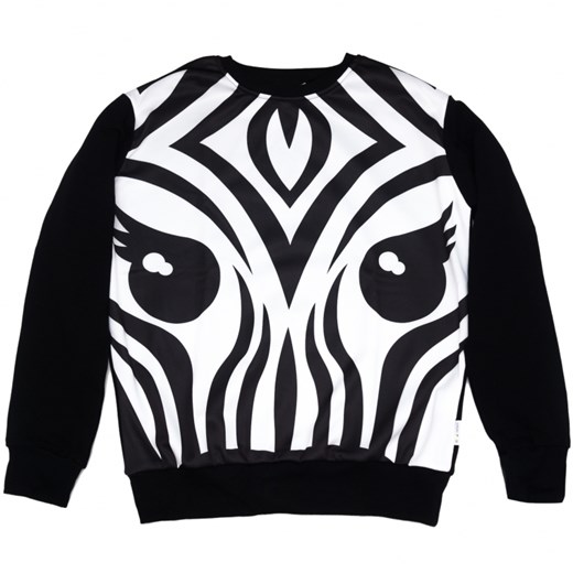 Zebra beyounique-pl czarny Bluzy męskie z nadrukiem
