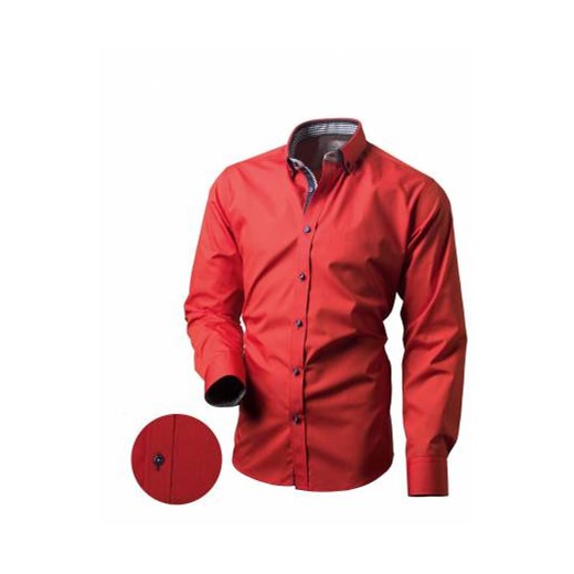 Koszula Męska Victorio Casual V161 koszulevictorio-pl czerwony koszule