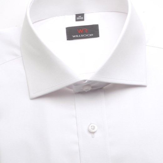 Koszula Slim Fit (wzrost 176-182) willsoor-sklep-internetowy bialy Koszule na spinki męskie