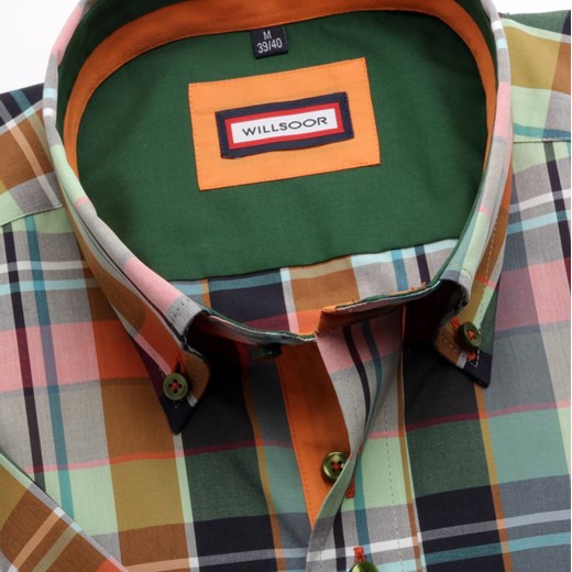 Koszula Classic (wzrost 176-182) willsoor-sklep-internetowy zielony koszule