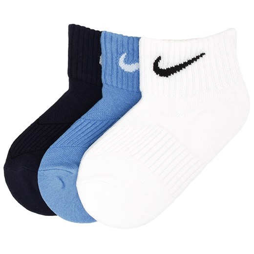 NIKE Skarpetki Nike 3-pack - Wielokolorowe Bawełniane Skarpetki Dziecięce - SX4722 94 mivo niebieski 