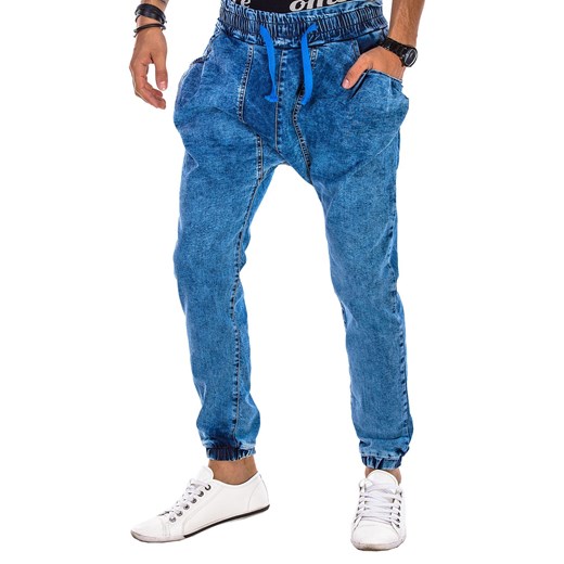 Spodnie P200 - JEANSOWE ombre niebieski jeans