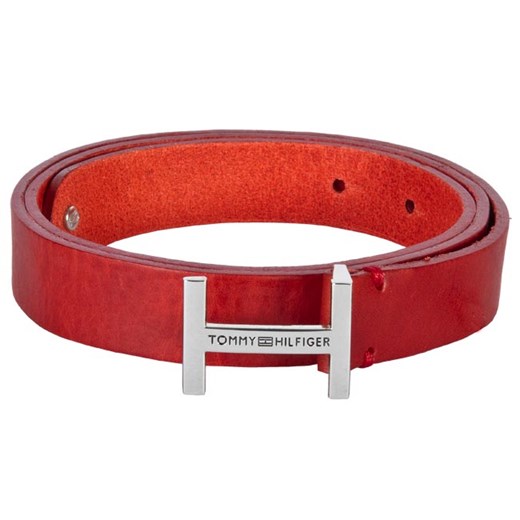 Pasek Damski TOMMY HILFIGER - Classic H-Belt Slim Eur BW86913482 611 75 eobuwie-pl czerwony naturalne