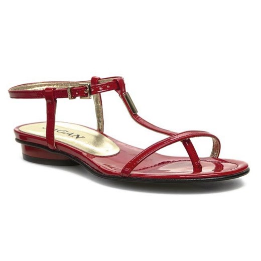 Sandały SAGAN - 1664 Czerwony eobuwie-pl bialy sandały