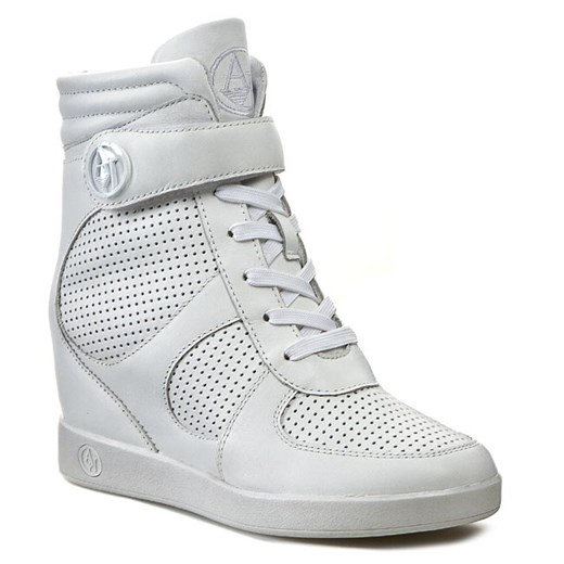 Sneakersy ARMANI JEANS - A55C5 74 1D White eobuwie-pl szary jeans