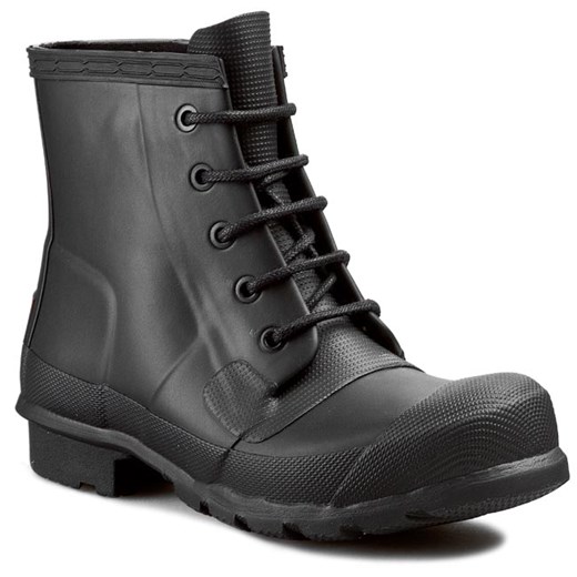 Kalosze HUNTER - Wmn Org Lace Up WFS1060RMA  Black eobuwie-pl szary jesień