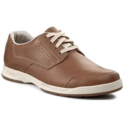 Półbuty CLARKS - Stafford Plan 261087437 Tan Leather eobuwie-pl brazowy casual