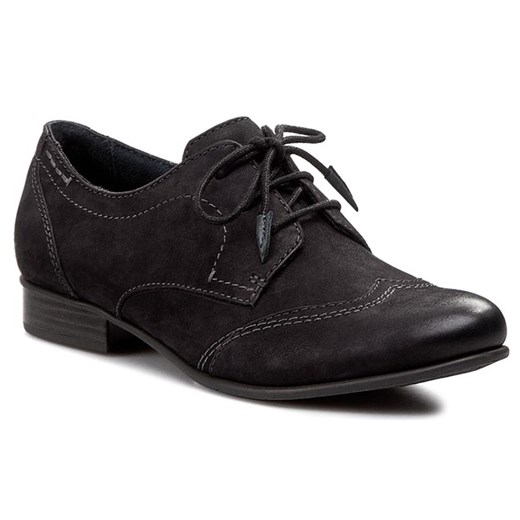 Oxfordy TAMARIS - 1-23203-25 Black 001 eobuwie-pl czarny jesień
