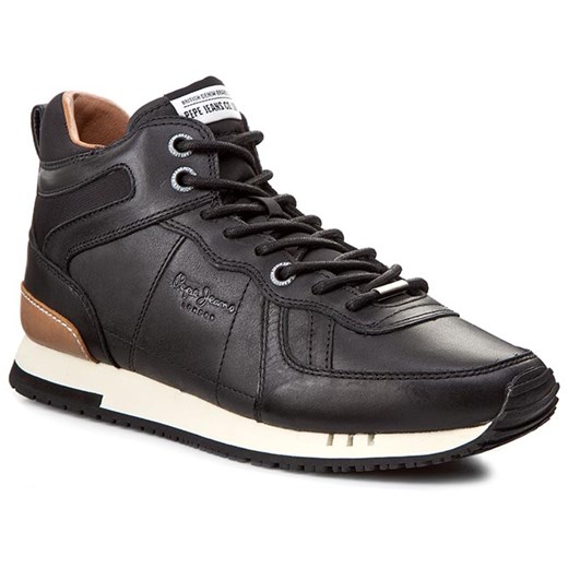 Sneakersy PEPE JEANS - Tinker Puller PMS30123 Black 999 eobuwie-pl szary casual