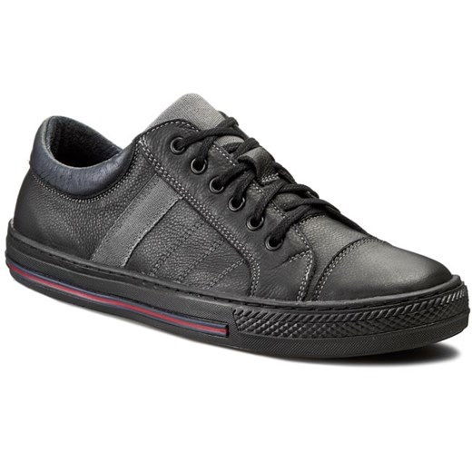 Sneakersy GREGOR - 01681-ME-T10 Czarny Szary eobuwie-pl szary casual