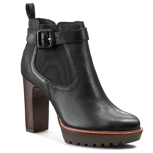 Botki TOMMY HILFIGER - Ileen 10A FW56819530  Black 990 eobuwie-pl szary bez wzorów
