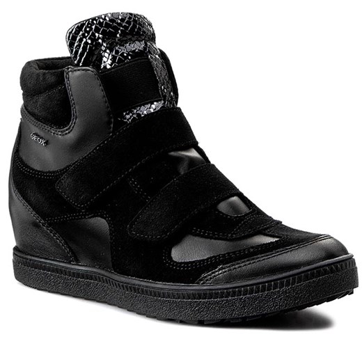 Sneakersy GEOX - D Amaranth H. B D52S9B 022BC C9999  Czarny eobuwie-pl czarny zima