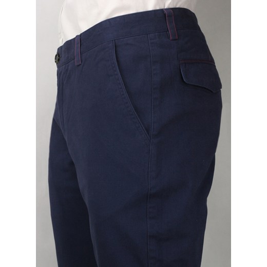 Bawełniane spodnie typu chinos SPCHIAO15M5A01granat jegoszafa-pl czarny Spodnie chinos męskie