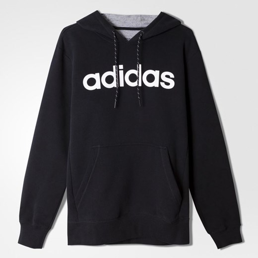 Bluza treningowa adidas Linear 3SS Fullzip Hoody M AB6272 hurtowniasportowa-net czarny bawełna