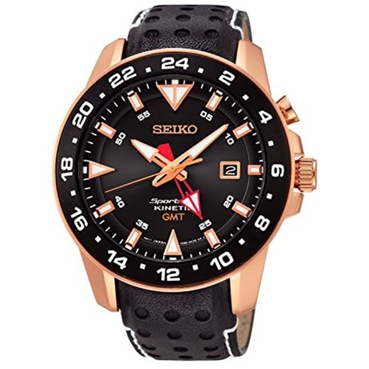 ZEGAREK SEIKO SPORTURA KINETIC SUN028P1 - 2 LATA GWARANCJI, WYSYŁKA GRATIS! Wieloletnie doświadczenie, tysiące pozytywnych komentarzy, Salon w centrum Krakowa! happytime-com-pl czarny paski