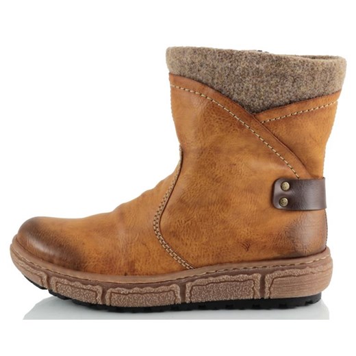 Botki Rieker Z7980-24 Brown Kombi15 2052-933 zebra-buty-pl brazowy bez zapięcia